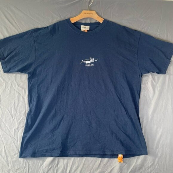Pirana Joe T-Shirt Men's XXL Navy Blue Short Sleeve Scuba Tropical Ocean - Picture 1 of 8